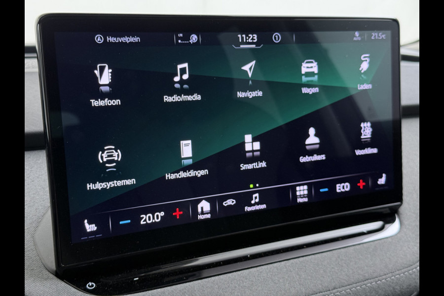 Škoda ENYAQ iV 60 SOH 92% Warmtepomp Panoramadak Adap.Cruise 3-Zone Stoelverwarming Keyless advanced Ecc Pdc Android Auto Apple Carplay Privacy Glas Lmv Led Isofix Lane Assist Verkeersbord herkenning 1e Eigenaar Dealeronderhouden Origineel Nederlandse Auto