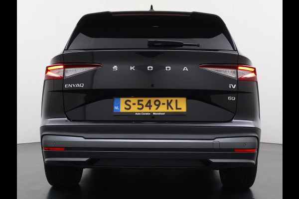 Škoda ENYAQ iV 60 SOH 92% Warmtepomp Panoramadak Adap.Cruise 3-Zone Stoelverwarming Keyless advanced Ecc Pdc Android Auto Apple Carplay Privacy Glas Lmv Led Isofix Lane Assist Verkeersbord herkenning 1e Eigenaar Dealeronderhouden Origineel Nederlandse Auto