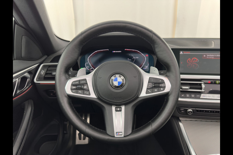 BMW 4 Serie Cabrio M440i xDrive High Executive (INCL-BTW) *HEAD-UP | LEATHER | LASER-LED | MEMORY-PACK | DIGI-COCKPIT | KEYLESS | HIFI-SOUND | SHIFTPADDLES | CAMERA | DAB | NAVI-FULLMAP | AMBIENT-LIGHT | TOWBAR | 19''ALU*