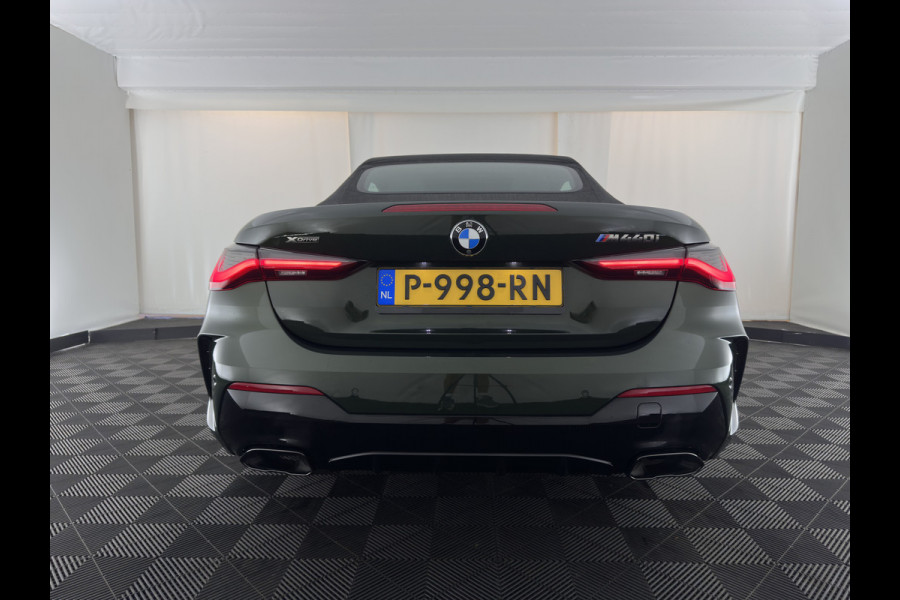 BMW 4 Serie Cabrio M440i xDrive High Executive (INCL-BTW) *HEAD-UP | LEATHER | LASER-LED | MEMORY-PACK | DIGI-COCKPIT | KEYLESS | HIFI-SOUND | SHIFTPADDLES | CAMERA | DAB | NAVI-FULLMAP | AMBIENT-LIGHT | TOWBAR | 19''ALU*