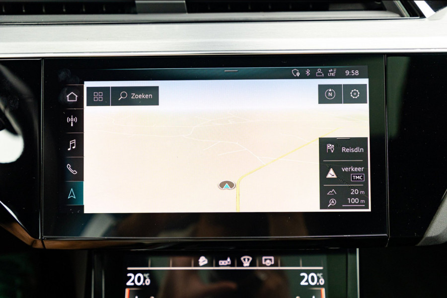 Audi e-tron Sportback 55 quattro S-Line 95 kWh Soh 92% I Panoramadak I Leder I B&O I Adaptive Cruise I HeadUp I Luchtvering