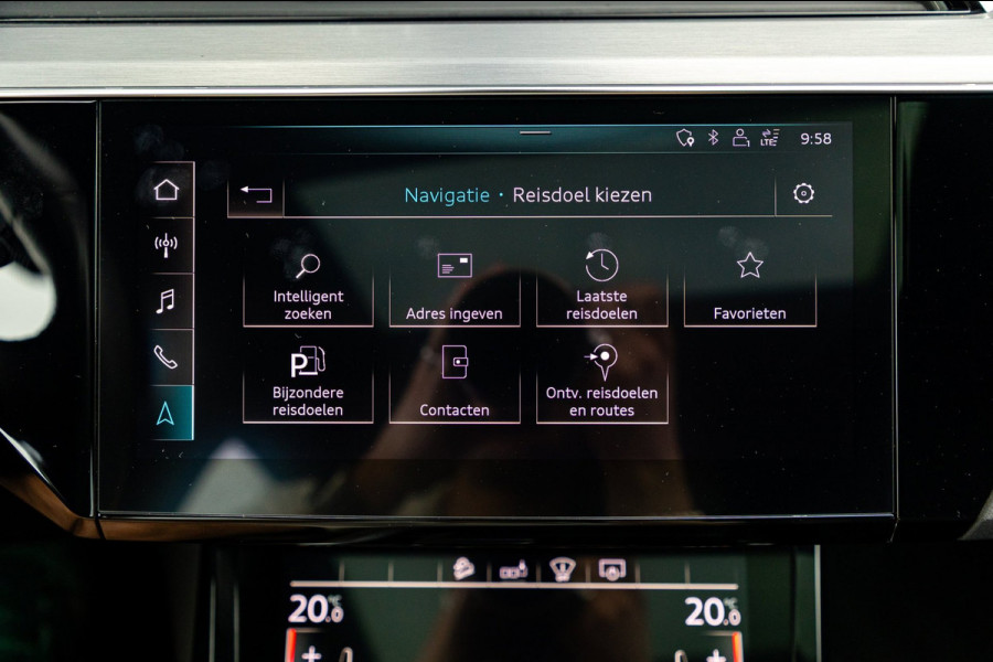 Audi e-tron Sportback 55 quattro S-Line 95 kWh Soh 92% I Panoramadak I Leder I B&O I Adaptive Cruise I HeadUp I Luchtvering