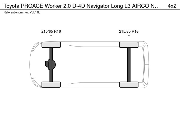 Toyota ProAce Worker 2.0 D-4D Navigator Long L3 AIRCO NAVIGATIE 3 ZITSPLAATSEN