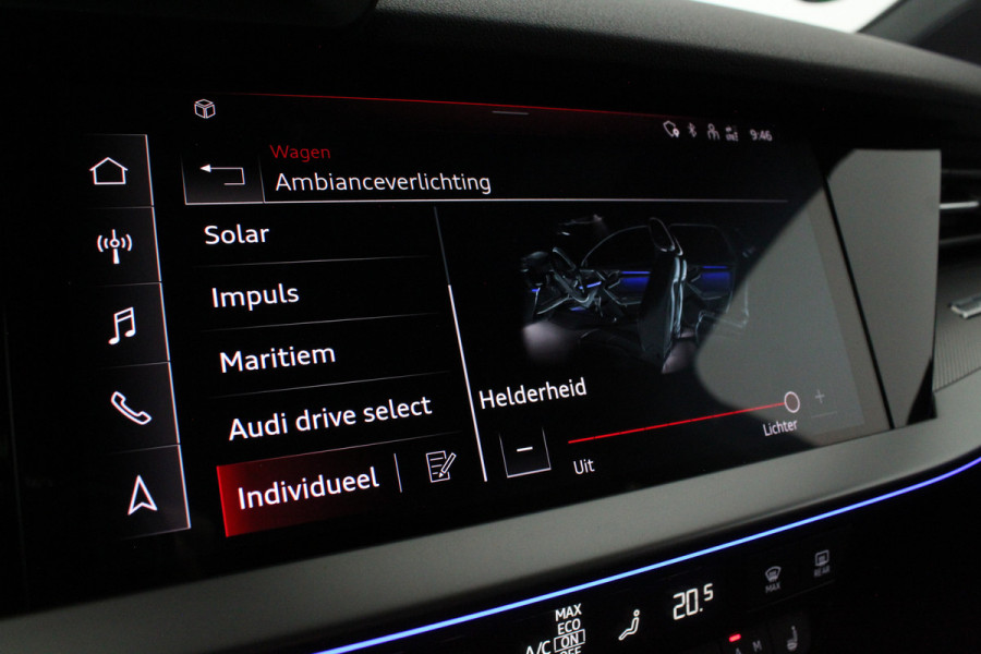 Audi A3 Sportback 40 TFSI e S line edition > Sfeerverlichting/18inch/Trekhaak/Plug in hybrid/Mythos Black