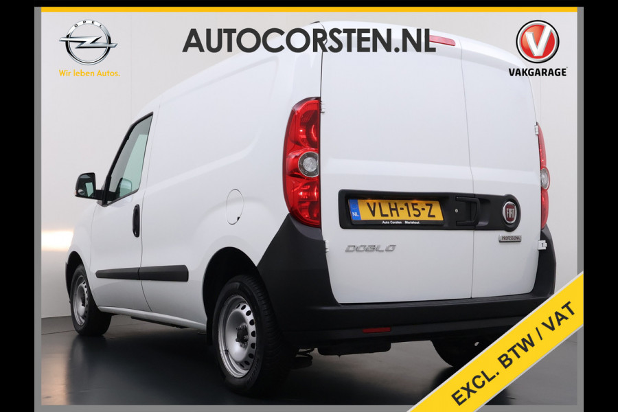 Fiat Doblò Cargo 1.6JTD 101PK 3-Persoons Airco Euro 6 S Betonplex Vloer Wandbetimmering Schuifdeur Dealeronderhouden Origineel Nederlandse Auto