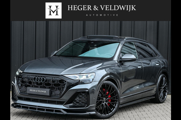 Audi Q8 55 TFSI e quattro Pro Line S | Panoramadak | 360 Camera | B&O | Soft Close | Memory Seats | Luchtvering | Stoelventilatie + Massage | Ambiance Interieur | Stuurverwarming |