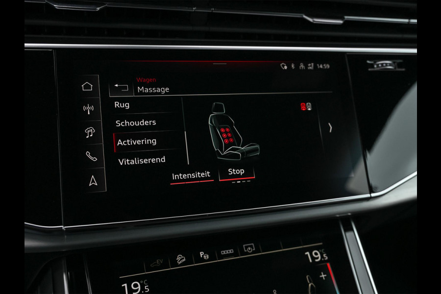 Audi Q8 55 TFSI e quattro Pro Line S | Panoramadak | 360 Camera | B&O | Soft Close | Memory Seats | Luchtvering | Stoelventilatie + Massage | Ambiance Interieur | Stuurverwarming |