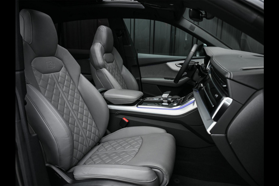 Audi Q8 55 TFSI e quattro Pro Line S | Panoramadak | 360 Camera | B&O | Soft Close | Memory Seats | Luchtvering | Stoelventilatie + Massage | Ambiance Interieur | Stuurverwarming |