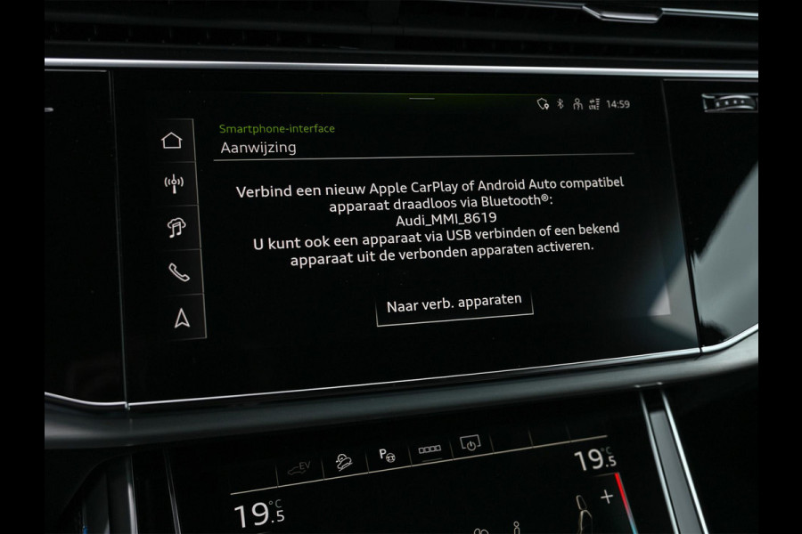 Audi Q8 55 TFSI e quattro Pro Line S | Panoramadak | 360 Camera | B&O | Soft Close | Memory Seats | Luchtvering | Stoelventilatie + Massage | Ambiance Interieur | Stuurverwarming |