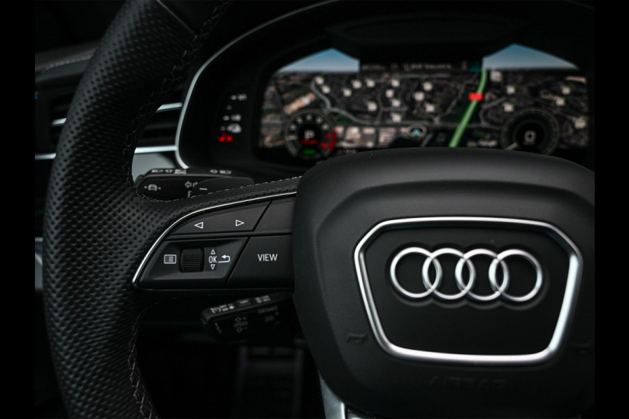 Audi Q8 55 TFSI e quattro Pro Line S | Panoramadak | 360 Camera | B&O | Soft Close | Memory Seats | Luchtvering | Stoelventilatie + Massage | Ambiance Interieur | Stuurverwarming |