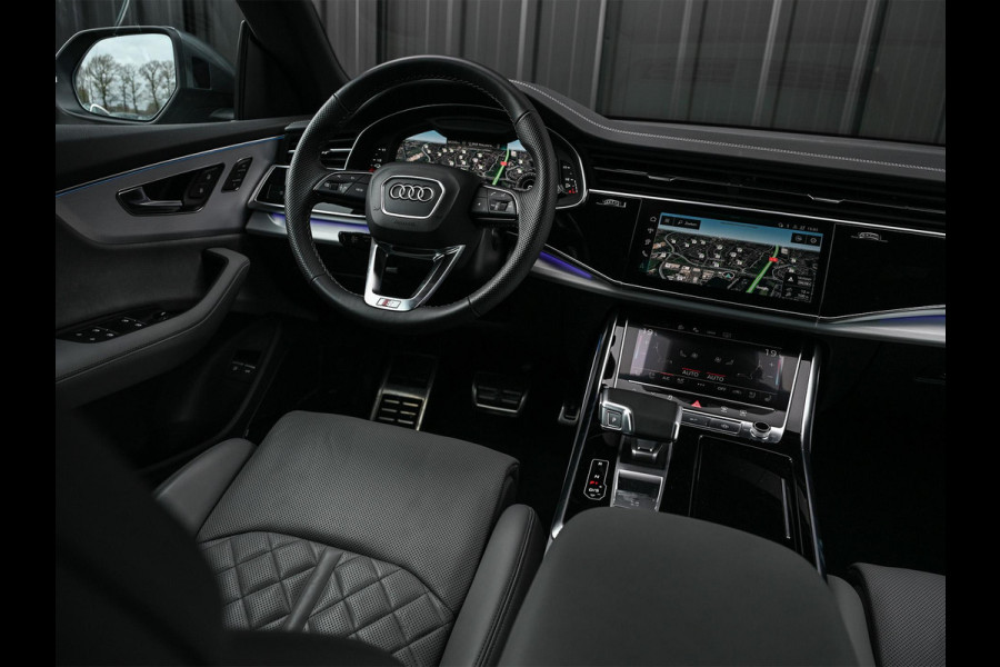 Audi Q8 55 TFSI e quattro Pro Line S | Panoramadak | 360 Camera | B&O | Soft Close | Memory Seats | Luchtvering | Stoelventilatie + Massage | Ambiance Interieur | Stuurverwarming |