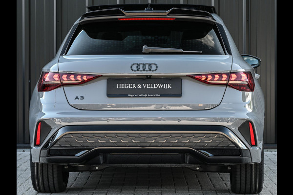 Audi A3 Sportback 45 TFSI e S edition Competition | Nardo Grey | Panoramadak | 5 jr garantie | Ambiance interieur | Sonos Sound | Active Cruise | S-Seats + Memory | Head-Up | Camera | Stoelverwarming | Keyless |