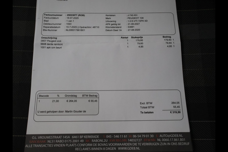 Peugeot 108 1.0 e-VTi ALLURE 5-DEURS + APPLE CARPLAY | CAMERA | LMV | PRIVACY | CLIMATE CONTROL