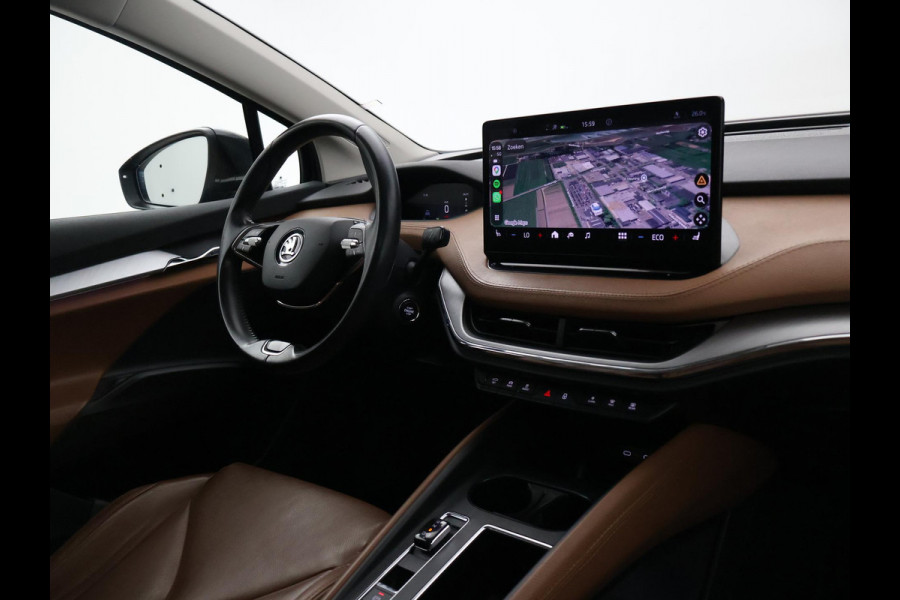 Škoda ENYAQ iV 80 + LEDER | PANORAMA | TREKHAAK | 21 INCH | ADAPTIVE CRUISE | CAMERA | STOELVERW. | MATRIX LED