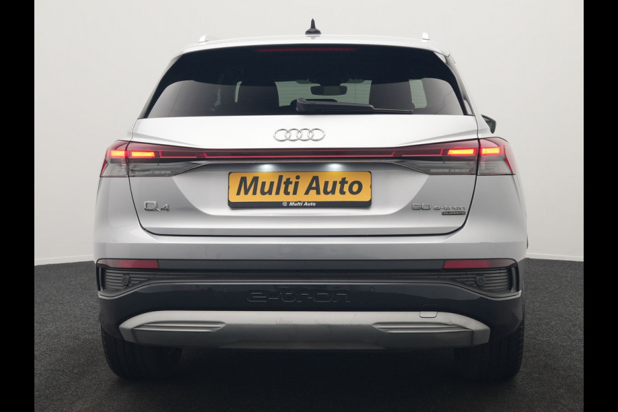 Audi Q4 e-tron 50 quattro Advanced edition 82 kWh 300pk Dealer O.H. | Apple Carplay | Voorstoelen Verwarmd | Navigatie Plus | 19"L.M | LED | Cruise Control | DAB | Virtual |
