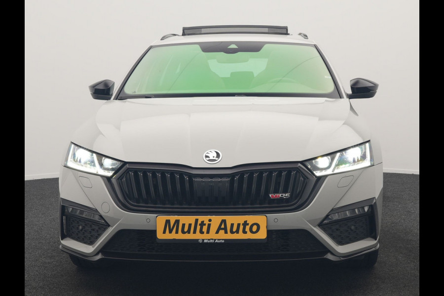 Škoda Octavia Combi 1.4 TSI iV RS PHEV 245pk Dealer O.H. | Panodak | Adaptive Cruise | Camera | Sportstoelen Verwarmd | Sfeerverlichting | Apple Carplay | Crystal LED | Keyless | Navigatie | DAB | Virtual Cockpit | 19"L.M | Plug In Hybrid |