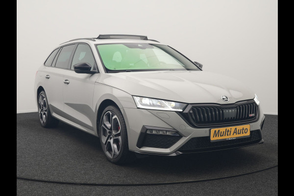Škoda Octavia Combi 1.4 TSI iV RS PHEV 245pk Dealer O.H. | Panodak | Adaptive Cruise | Camera | Sportstoelen Verwarmd | Sfeerverlichting | Apple Carplay | Crystal LED | Keyless | Navigatie | DAB | Virtual Cockpit | 19"L.M | Plug In Hybrid |