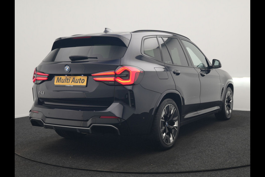 BMW iX3 M Sport High Executive 80 kWh 286pk Dealer O.H. SOH 95% | Trekhaak Af Fabriek | Panodak | Head Up | 360 Camera | Harman / Kardon | Lederen Sportstoelen Memory & Verwarmd | Keyless | Blis | Sfeerverlichting | 20"L.M | Adaptive LED |