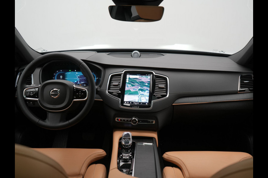 Volvo XC90 T8 AWD Ultimate Bright 7 Persoons LONG RANGE PHEV 455pk Dealer O.H. | Trekhaak Af Fabriek | Panodak | Head Up | Adaptive Cruise | 360 Camera | Bowers & Wilkins | Lederen Sportstoelen Massage & Memory & Ventilatie | Google Assistent | Stoelen & Stuur Verwarmd  | Keyless | Blis | Plug In Hybrid |