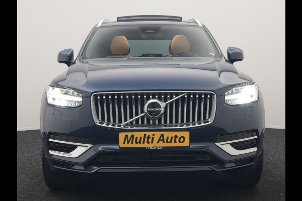 Volvo XC90 T8 AWD Ultimate Bright 7 Persoons LONG RANGE PHEV 455pk Dealer O.H. | Trekhaak Af Fabriek | Panodak | Head Up | Adaptive Cruise | 360 Camera | Bowers & Wilkins | Lederen Sportstoelen Massage & Memory & Ventilatie | Google Assistent | Stoelen & Stuur Verwarmd  | Keyless | Blis | Plug In Hybrid |