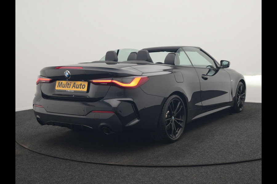 BMW 4 Serie Cabrio 430i M Sport 245pk Dealer O.H. | Adaptief Onderstel | Nekverwarming | Camera | Lederen Sportstoelen Memory & Verwarmd | Hifi Audio | Sfeerverlichting | Stuur Verwarmd | 19"L.M | Blis | Apple Carplay | Navigatie | DAB |