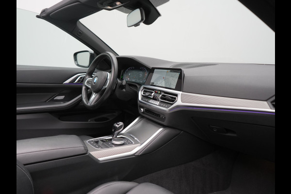 BMW 4 Serie Cabrio 430i M Sport 245pk Dealer O.H. | Adaptief Onderstel | Nekverwarming | Camera | Lederen Sportstoelen Memory & Verwarmd | Hifi Audio | Sfeerverlichting | Stuur Verwarmd | 19"L.M | Blis | Apple Carplay | Navigatie | DAB |