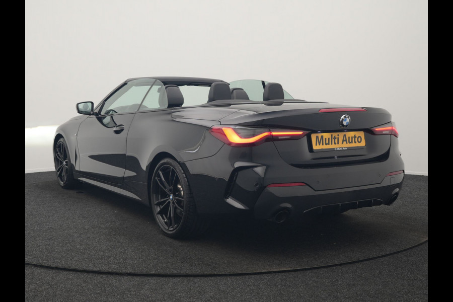 BMW 4 Serie Cabrio 430i M Sport 245pk Dealer O.H. | Adaptief Onderstel | Nekverwarming | Camera | Lederen Sportstoelen Memory & Verwarmd | Hifi Audio | Sfeerverlichting | Stuur Verwarmd | 19"L.M | Blis | Apple Carplay | Navigatie | DAB |