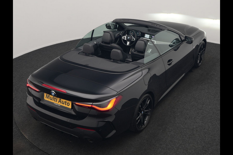BMW 4 Serie Cabrio 430i M Sport 245pk Dealer O.H. | Adaptief Onderstel | Nekverwarming | Camera | Lederen Sportstoelen Memory & Verwarmd | Hifi Audio | Sfeerverlichting | Stuur Verwarmd | 19"L.M | Blis | Apple Carplay | Navigatie | DAB |