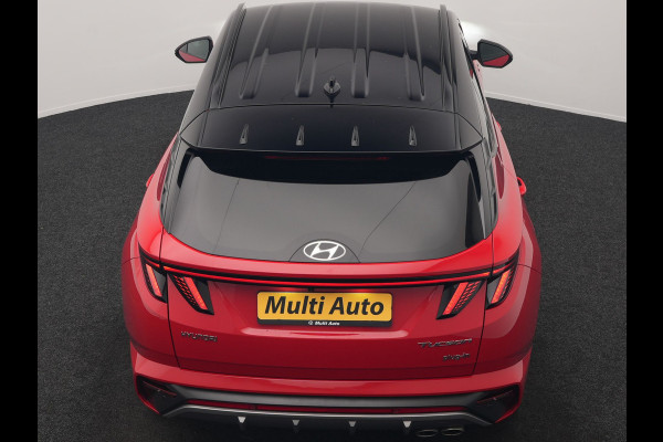 Hyundai Tucson 1.6 T-GDI N Line 4WD PHEV 265pk Dealer O.H. | Adaptive Cruise | Camera | Alcantara Sportstoelen & Stuur Verwarmd | Krell Audio | Apple Carplay | Keyless | Blis | 19"L.M | Navigatie | DAB | Plug In Hybrid |