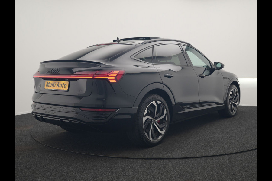 Audi Q8 Sportback e-tron 55 Quattro S edition 114 kWh 408pk Dealer O.H | Luchtvering | Panodak | Black Optic | Adaptive Cruise | 360 Camera | B&O Soundsystem | 21"L.M | Alcantara Sportstoelen Memory | Apple Carplay | Matrix LED |