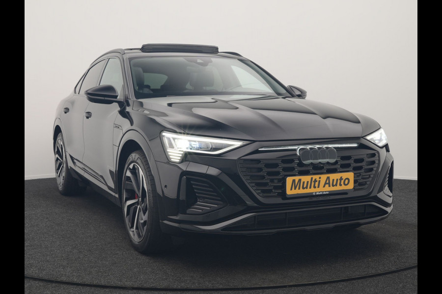 Audi Q8 Sportback e-tron 55 Quattro S edition 114 kWh 408pk Dealer O.H | Luchtvering | Panodak | Black Optic | Adaptive Cruise | 360 Camera | B&O Soundsystem | 21"L.M | Alcantara Sportstoelen Memory | Apple Carplay | Matrix LED |