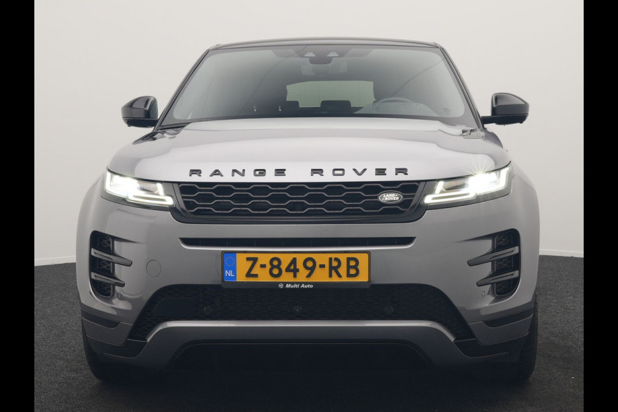 Land Rover Range Rover Evoque 1.5 P300e AWD R-Dynamic SE PHEV 309pk | Trekhaak Afn. | Adaptive Cruise | Head Up | 360 Camera | Meridian Audio | Lederen Sportstoelen Memory & Verwarmd | Keyless | Blis | Stuur Verwarmd | Apple Carplay | 20"L.M | Plug In Hybrid