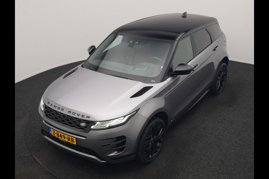 Land Rover Range Rover Evoque 1.5 P300e AWD R-Dynamic SE PHEV 309pk | Trekhaak Afn. | Adaptive Cruise | Head Up | 360 Camera | Meridian Audio | Lederen Sportstoelen Memory & Verwarmd | Keyless | Blis | Stuur Verwarmd | Apple Carplay | 20"L.M | Plug In Hybrid