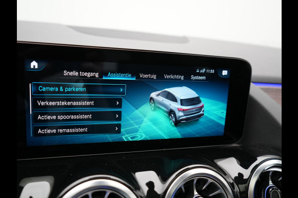 Mercedes-Benz EQA 350 4MATIC Luxury Line 69,7 kWh 292pk Dealer O.H. | Panodak | Adaptive Cruise | Camera | Lederen Sportstoelen Ventilatie & Verwarmd | Dashcam Af Fabriek | Sfeerverlichting | Keyless | Blis | Navigatie | DAB | 20"L.M |
