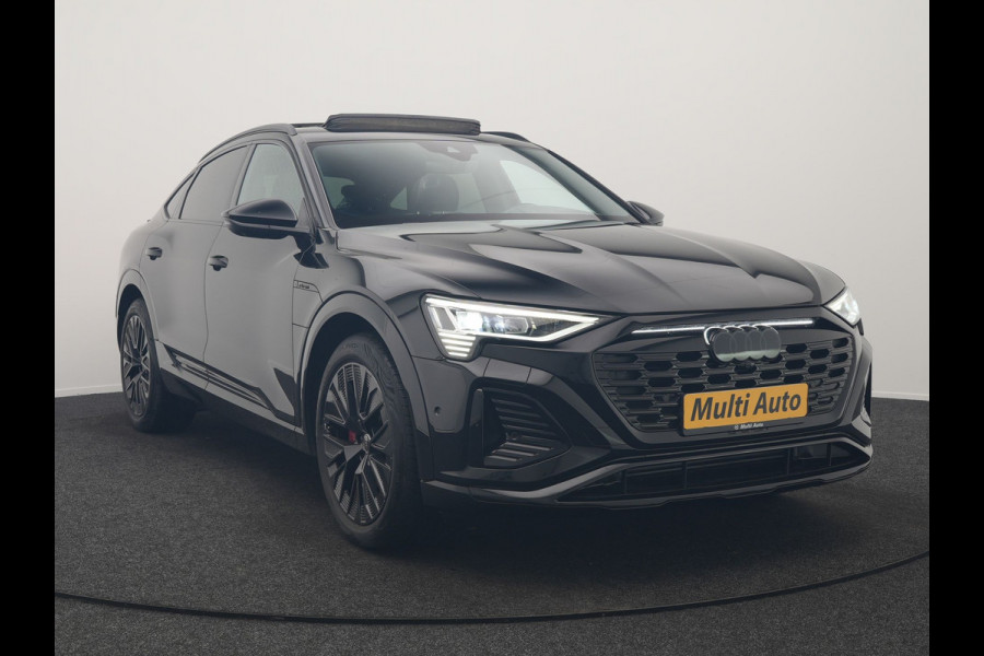 Audi Q8 Sportback e-tron 55 quattro 2x S Line 114 kWh 408pk Dealer O.H. | Luchtvering | Panodak | Head Up | 360 Camera | Matrix LED | Alcantara Sportstoelen Memory & Verwarmd | Keyless | Sfeerverlichting | Apple Carplay | Navigatie | DAB |