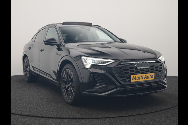 Audi Q8 Sportback e-tron 55 quattro 2x S Line 114 kWh 408pk Dealer O.H. | Luchtvering | Panodak | Head Up | 360 Camera | Matrix LED | Alcantara Sportstoelen Memory & Verwarmd | Keyless | Sfeerverlichting | Apple Carplay | Navigatie | DAB |