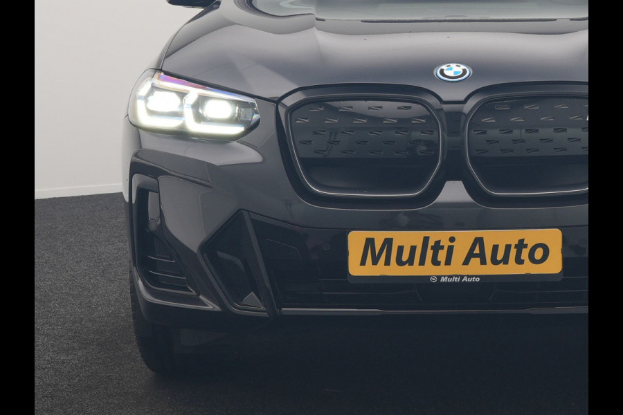 BMW iX3 M Sport 80 kWh 286pk Dealer O.H. | Panodak | Adaptive Cruise | Laser LED | Camera | Lederen Sportstoelen Memory & Verwarmd | Keyless | Sfeerverlichting | Blis | Apple Carplay | Navigatie | DAB |
