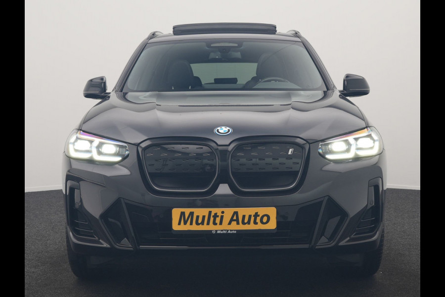 BMW iX3 M Sport 80 kWh 286pk Dealer O.H. | Panodak | Adaptive Cruise | Laser LED | Camera | Lederen Sportstoelen Memory & Verwarmd | Keyless | Sfeerverlichting | Blis | Apple Carplay | Navigatie | DAB |