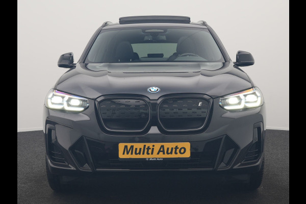 BMW iX3 M Sport 80 kWh 286pk Dealer O.H. | Panodak | Adaptive Cruise | Laser LED | Camera | Lederen Sportstoelen Memory & Verwarmd | Keyless | Sfeerverlichting | Blis | Apple Carplay | Navigatie | DAB |
