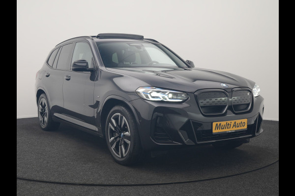 BMW iX3 M Sport 80 kWh 286pk Dealer O.H. | Panodak | Adaptive Cruise | Laser LED | Camera | Lederen Sportstoelen Memory & Verwarmd | Keyless | Sfeerverlichting | Blis | Apple Carplay | Navigatie | DAB |