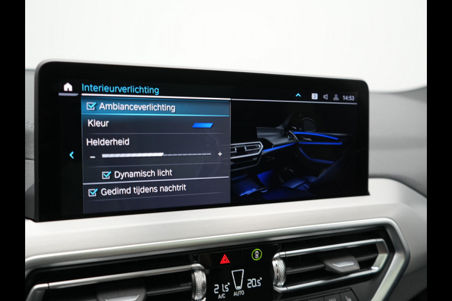 BMW iX3 M Sport 80 kWh 286pk Dealer O.H. | Panodak | Adaptive Cruise | Laser LED | Camera | Lederen Sportstoelen Memory & Verwarmd | Keyless | Sfeerverlichting | Blis | Apple Carplay | Navigatie | DAB |