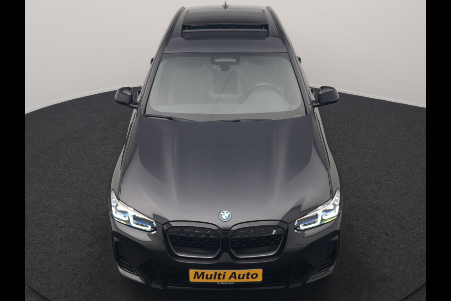 BMW iX3 M Sport 80 kWh 286pk Dealer O.H. | Panodak | Adaptive Cruise | Laser LED | Camera | Lederen Sportstoelen Memory & Verwarmd | Keyless | Sfeerverlichting | Blis | Apple Carplay | Navigatie | DAB |