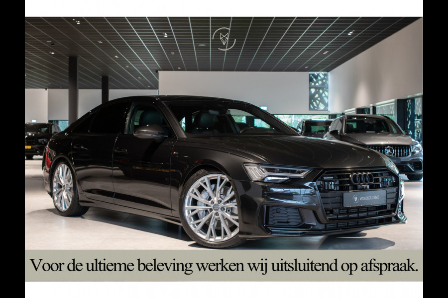 Audi A6 Limousine 55 TFSI Quattro DESIGN S-Line Pro Line Plus Luchtvering|4W-sturing|B&O Advanced|21"|ACC|HUD|Softclose|MEM|360°|Blackline|LED|Nachtzicht|New Service