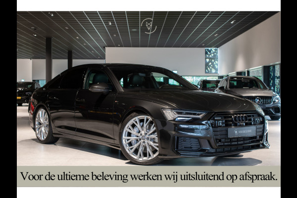 Audi A6 Limousine 55 TFSI Quattro DESIGN S-Line Pro Line Plus Luchtvering|4W-sturing|B&O Advanced|21"|ACC|HUD|Softclose|MEM|360°|Blackline|LED|Nachtzicht|New Service