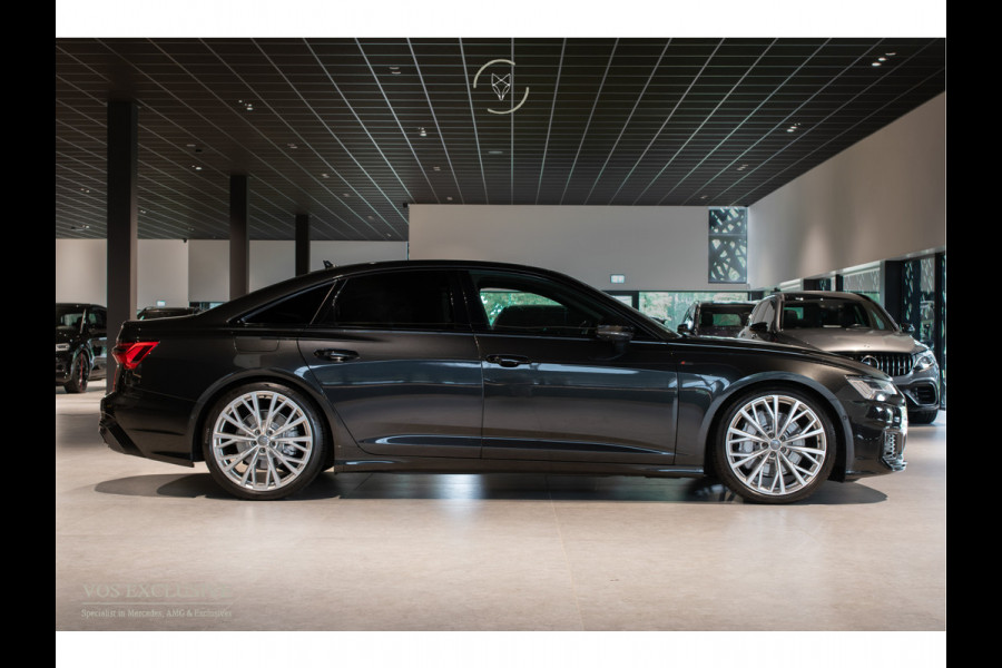 Audi A6 Limousine 55 TFSI Quattro DESIGN S-Line Pro Line Plus Luchtvering|4W-sturing|B&O Advanced|21"|ACC|HUD|Softclose|MEM|360°|Blackline|LED|Nachtzicht|New Service