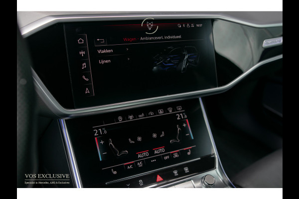 Audi A6 Limousine 55 TFSI Quattro DESIGN S-Line Pro Line Plus Luchtvering|4W-sturing|B&O Advanced|21"|ACC|HUD|Softclose|MEM|360°|Blackline|LED|Nachtzicht|New Service