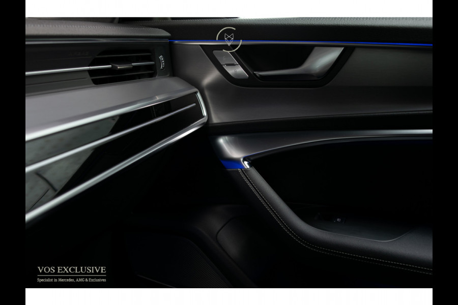 Audi A6 Limousine 55 TFSI Quattro DESIGN S-Line Pro Line Plus Luchtvering|4W-sturing|B&O Advanced|21"|ACC|HUD|Softclose|MEM|360°|Blackline|LED|Nachtzicht|New Service