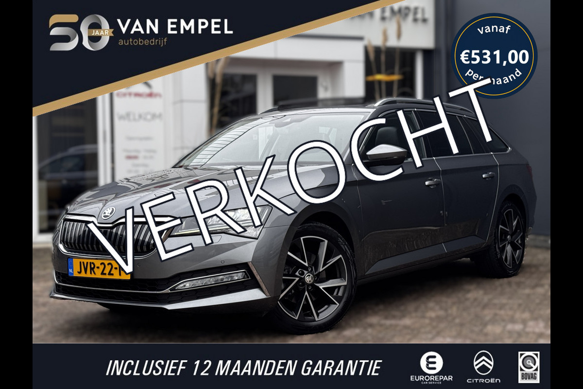 Škoda Superb Combi 1.4 TSI iV Sportline Business Plug-In | 218 PK | 93% SOH | Pano | Trekhaak | Camera | Stoelverwarming | Memory