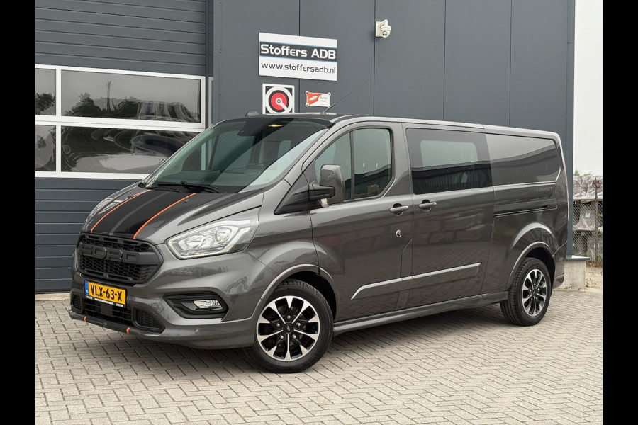 Ford Transit Custom 320 2.0 TDCI 185pk L2H1 Sport DC | L+R SCHUIF | CarPlay | Raptor | Automaat | Trekhaak | Leder | 5-Zits