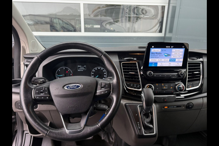 Ford Transit Custom 320 2.0 TDCI 185pk L2H1 Sport DC | L+R SCHUIF | CarPlay | Raptor | Automaat | Trekhaak | Leder | 5-Zits